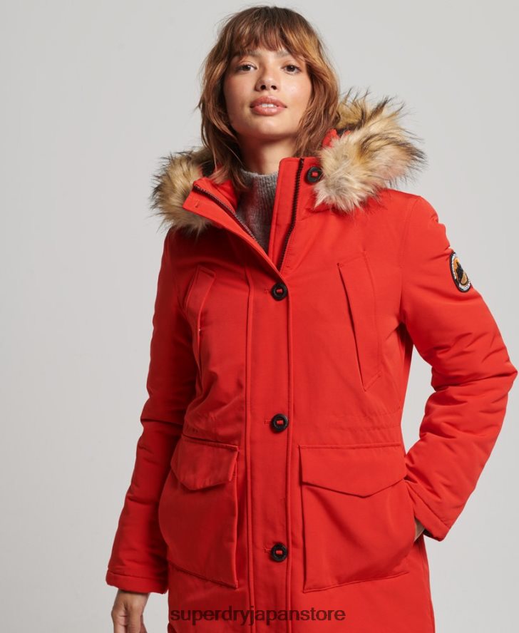 エベレストパーカーコート 女性 Superdry 衣類 赤 2J62PZ3808