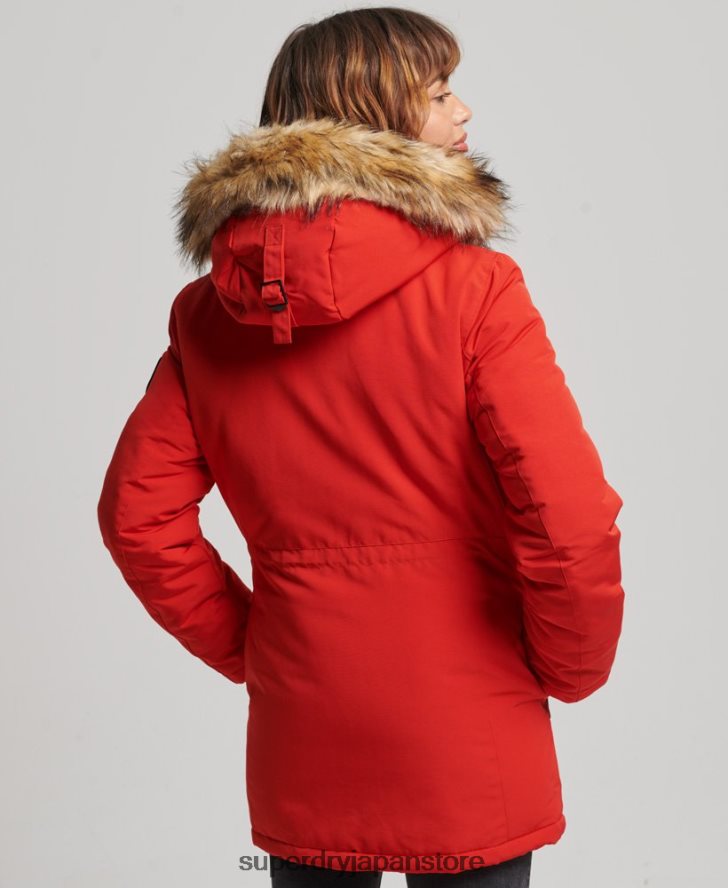 エベレストパーカーコート 女性 Superdry 衣類 赤 2J62PZ3808