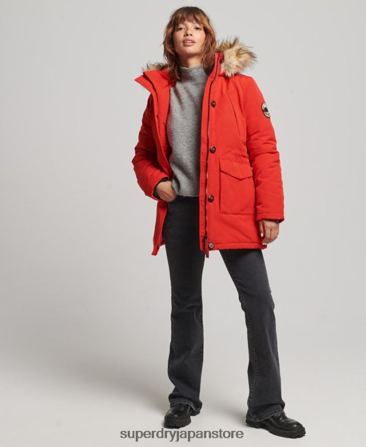エベレストパーカーコート 女性 Superdry 衣類 赤 2J62PZ3808
