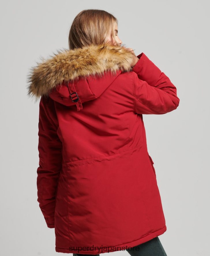 エベレストパーカーコート 女性 Superdry 衣類 赤 2J62PZ3809