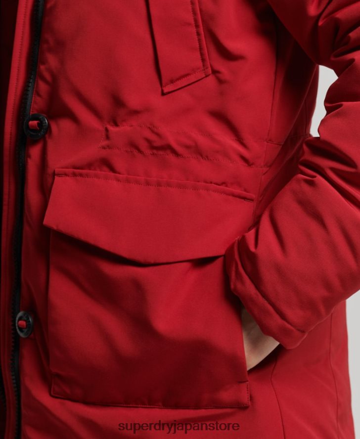 エベレストパーカーコート 女性 Superdry 衣類 赤 2J62PZ3809