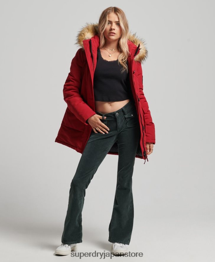 エベレストパーカーコート 女性 Superdry 衣類 赤 2J62PZ3809