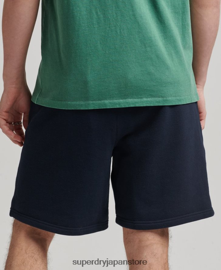 コードアップリケスウェットショーツ 男性 Superdry 衣類 海軍 2J62PZ380