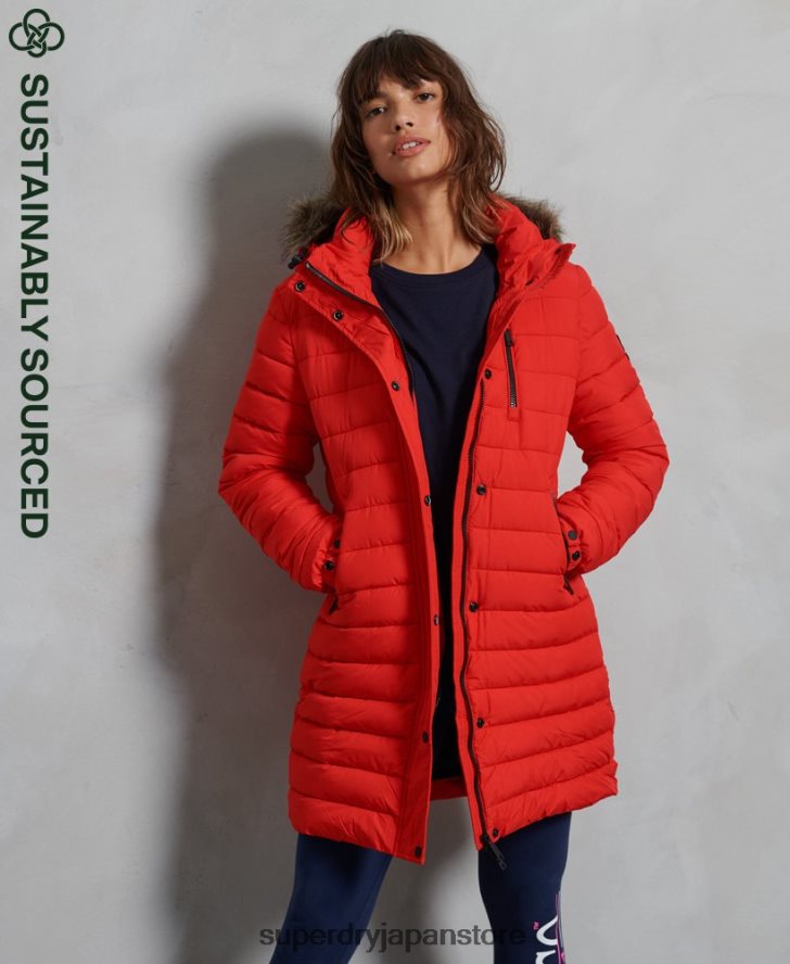スーパーフジジャケット 女性 Superdry 衣類 赤 2J62PZ3812
