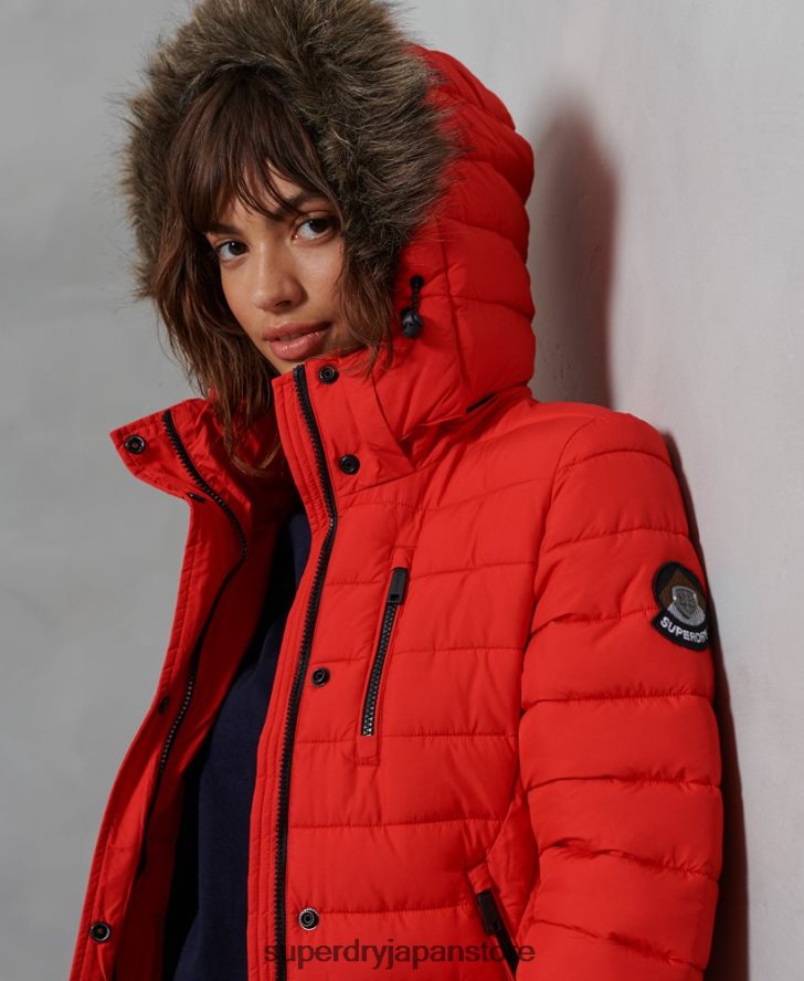 スーパーフジジャケット 女性 Superdry 衣類 赤 2J62PZ3812