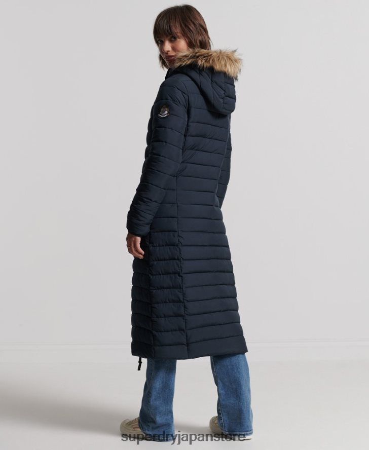 超延縄フジコート 女性 Superdry 衣類 海軍 2J62PZ3816