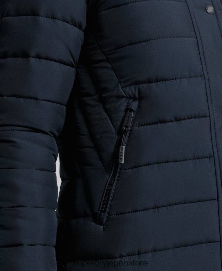 超延縄フジコート 女性 Superdry 衣類 海軍 2J62PZ3816