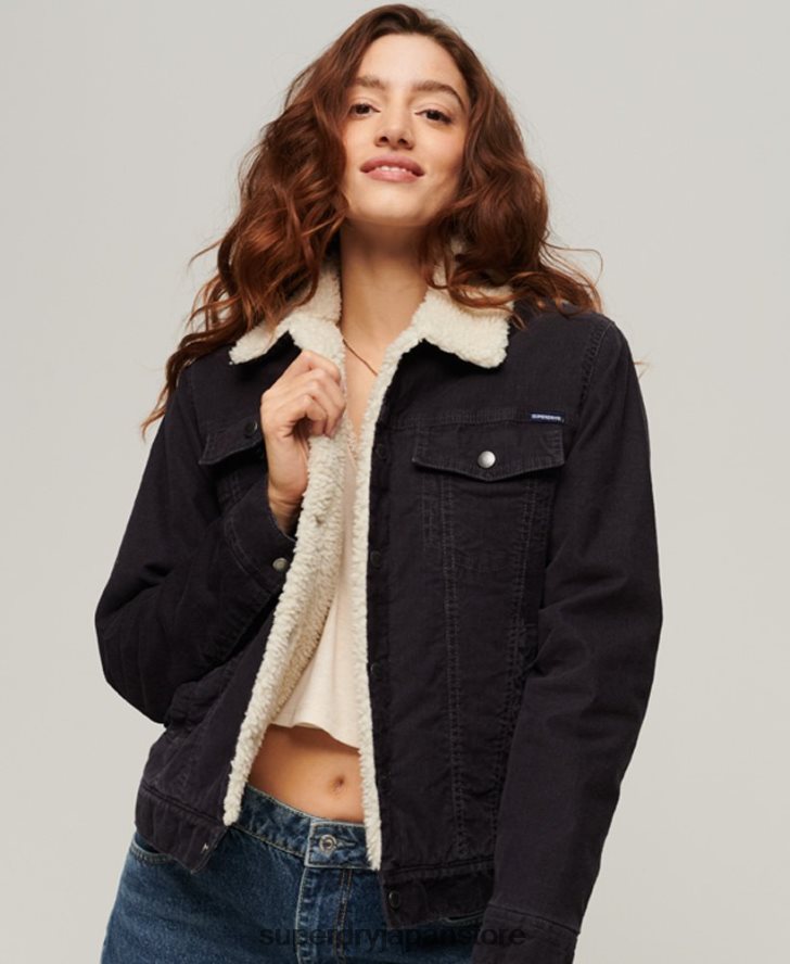 シェルパコードトラッカージャケット 女性 Superdry 衣類 黒 2J62PZ3817