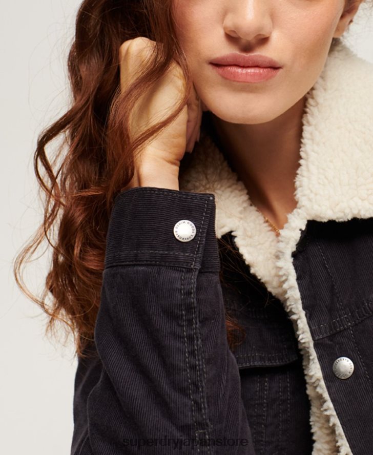 シェルパコードトラッカージャケット 女性 Superdry 衣類 黒 2J62PZ3817