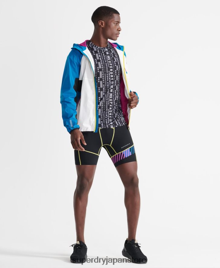 トレーニングエナジーアイスクールショーツ 男性 Superdry 衣類 黒 2J62PZ381