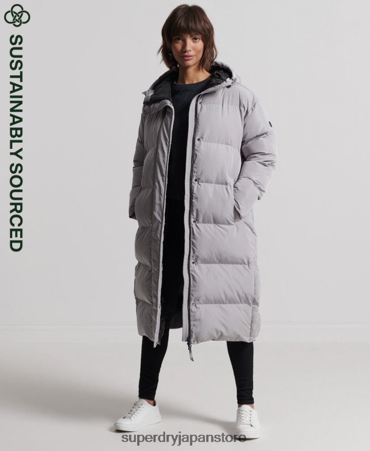 はえ縄羽毛布団コート 女性 Superdry 衣類 ライトグレー 2J62PZ3822