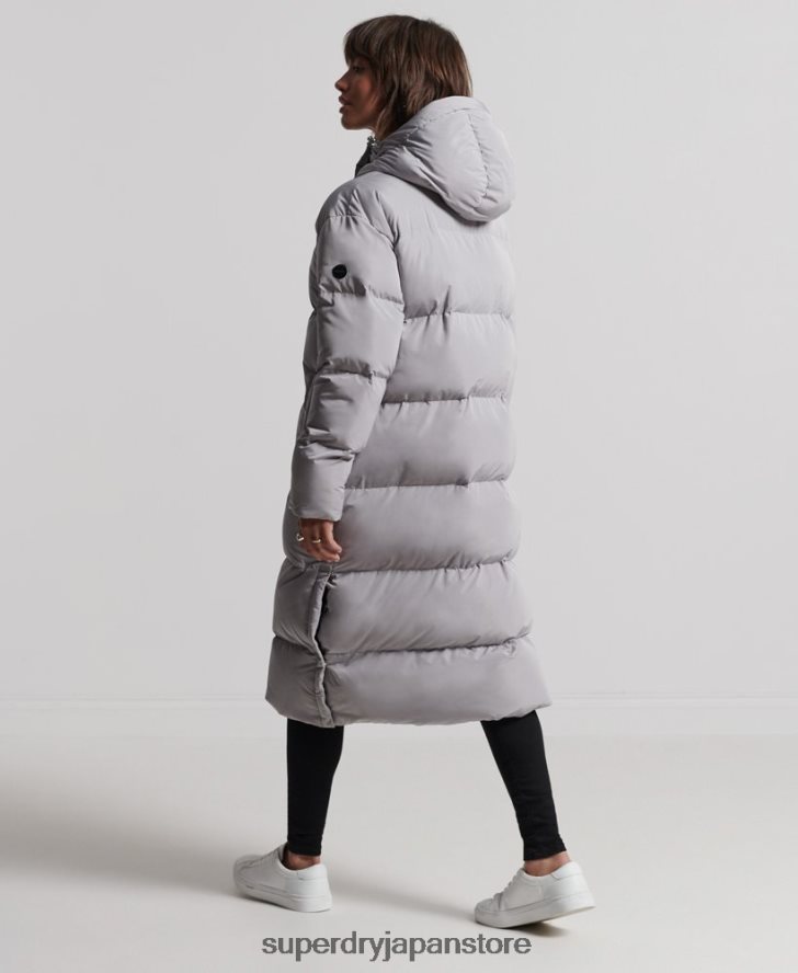 はえ縄羽毛布団コート 女性 Superdry 衣類 ライトグレー 2J62PZ3822