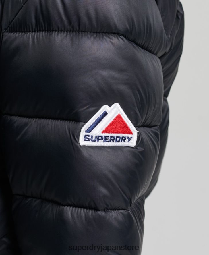 フジ クロップド フード付きジャケット 女性 Superdry 衣類 黒 2J62PZ3826