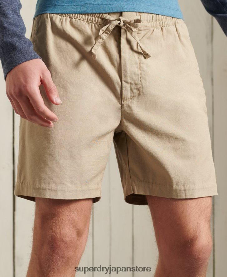 エディット テーパード ドローストリング ショーツ 男性 Superdry 衣類 黄褐色 2J62PZ383