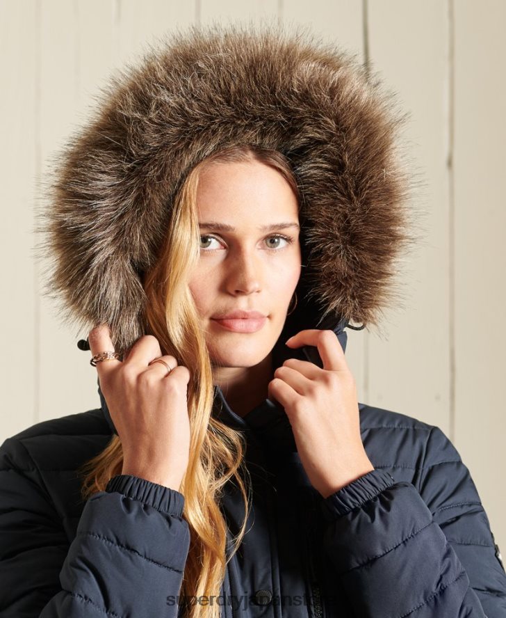 スーパーフジジャケット 女性 Superdry 衣類 海軍 2J62PZ3834