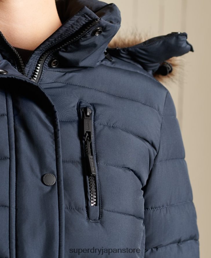 スーパーフジジャケット 女性 Superdry 衣類 海軍 2J62PZ3834