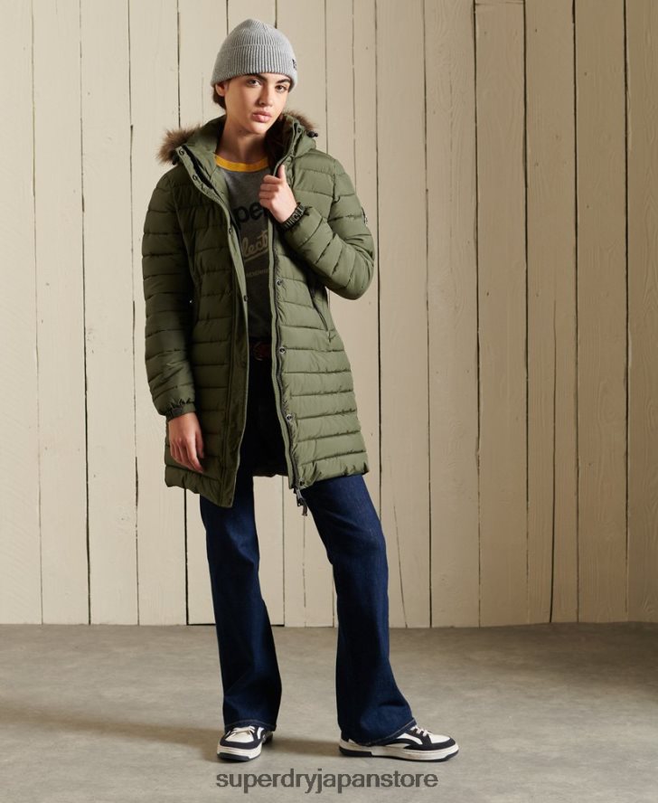 スーパーフジジャケット 女性 Superdry 衣類 カーキ 2J62PZ3836