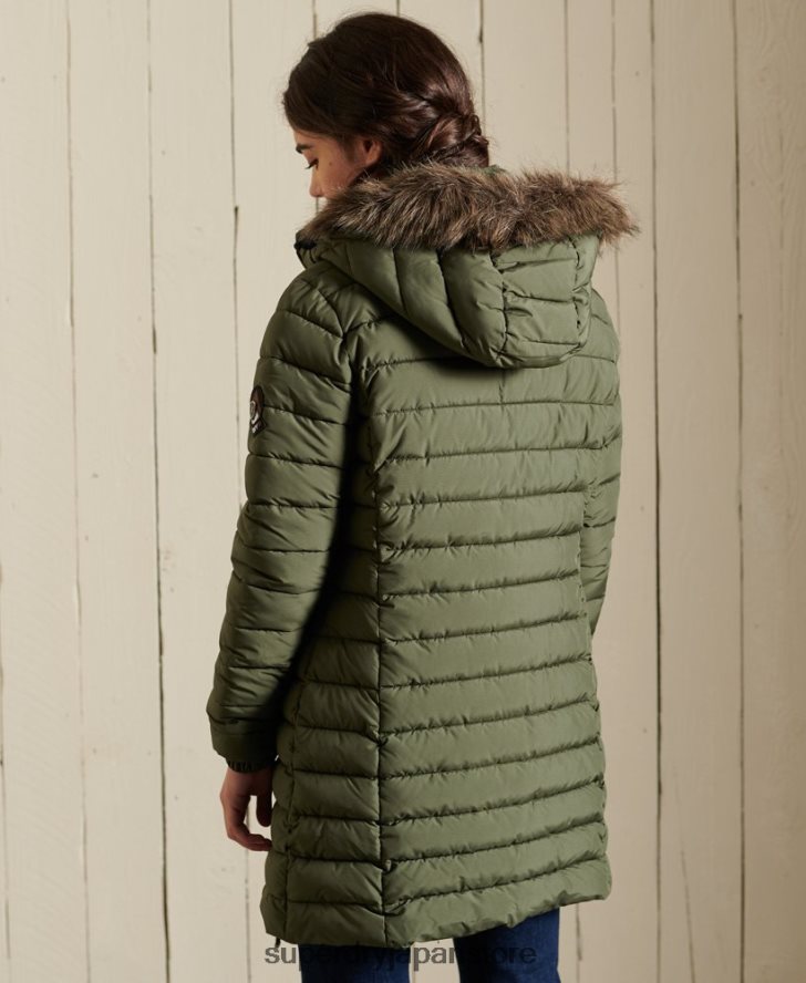 スーパーフジジャケット 女性 Superdry 衣類 カーキ 2J62PZ3836