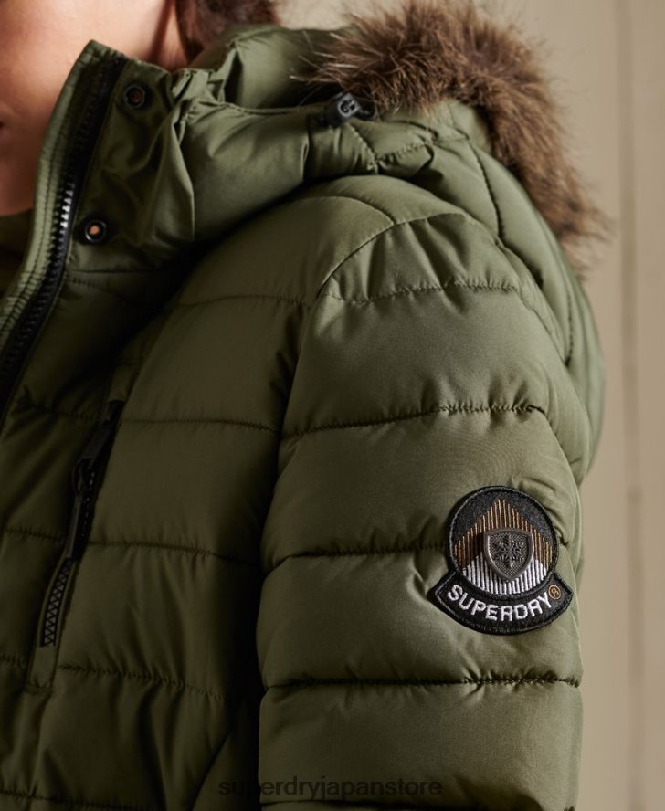 スーパーフジジャケット 女性 Superdry 衣類 カーキ 2J62PZ3836