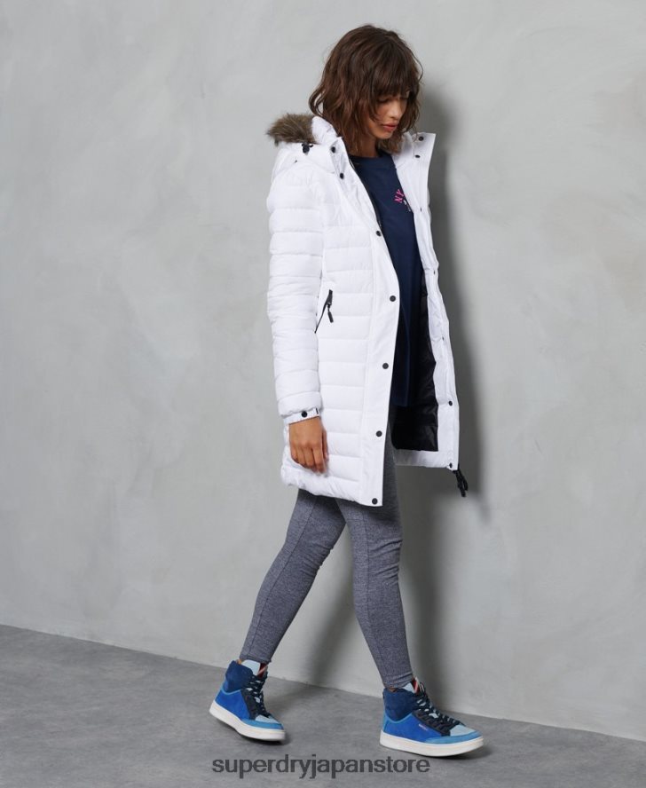 スーパーフジジャケット 女性 Superdry 衣類 白 2J62PZ3839