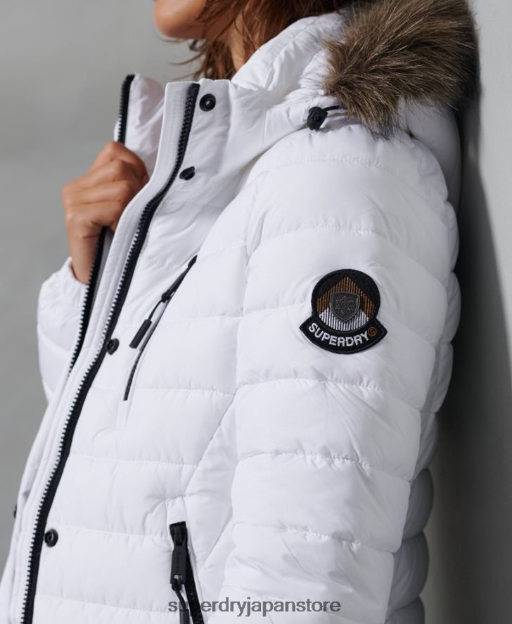 スーパーフジジャケット 女性 Superdry 衣類 白 2J62PZ3839