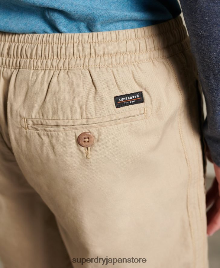 エディット テーパード ドローストリング ショーツ 男性 Superdry 衣類 黄褐色 2J62PZ383