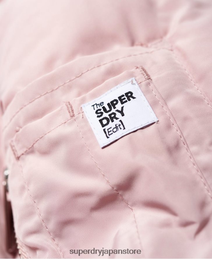 豪華な延縄パファージャケット 女性 Superdry 衣類 ピンク 2J62PZ3848