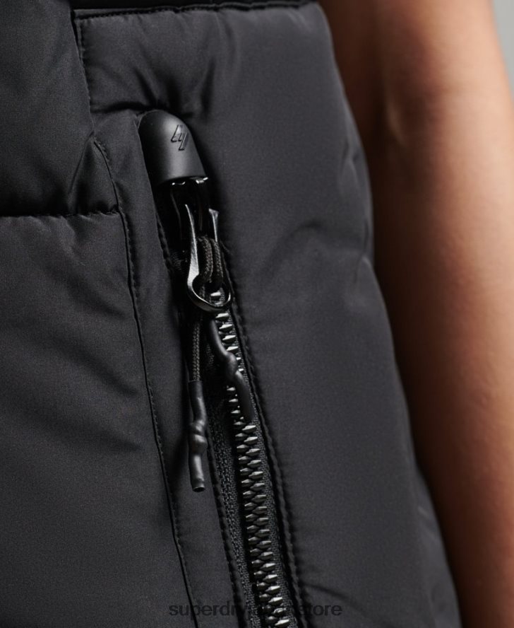 スポーツパファーオーバーサイズジレ 女性 Superdry 衣類 黒 2J62PZ3851