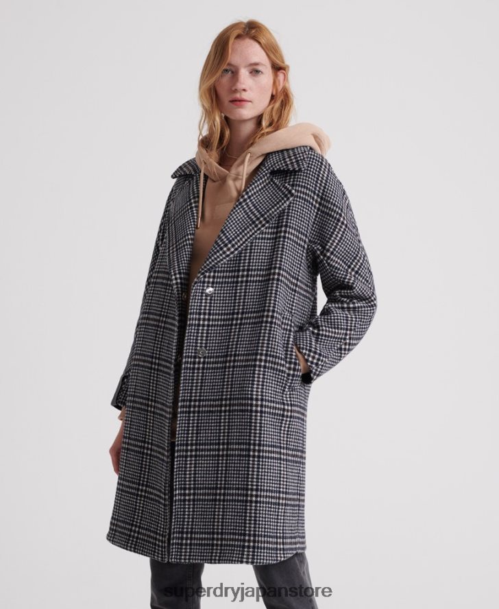 コーベンウールコート 女性 Superdry 衣類 黒 2J62PZ3858