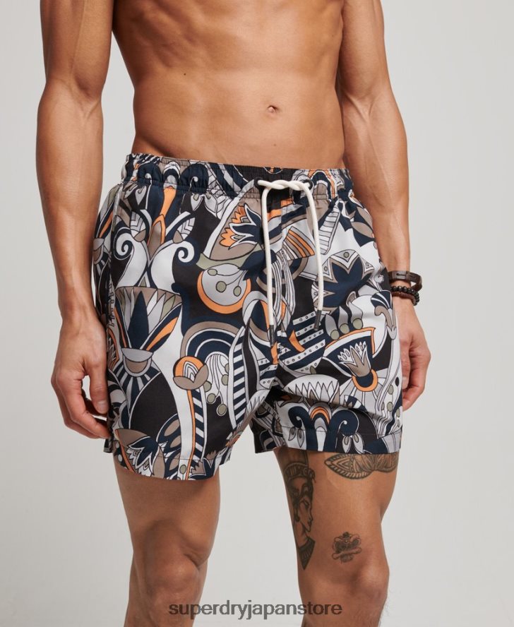リサイクルスイムショーツ 男性 Superdry 衣類 黒 2J62PZ386