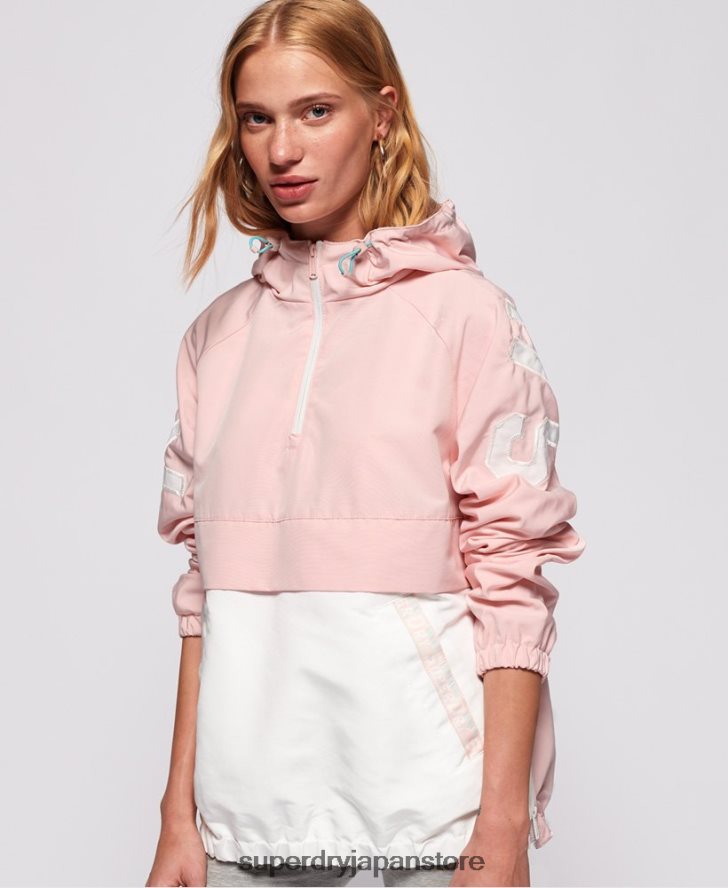 カラーブロックオーバーヘッドジャケット 女性 Superdry 衣類 ピンク 2J62PZ3861