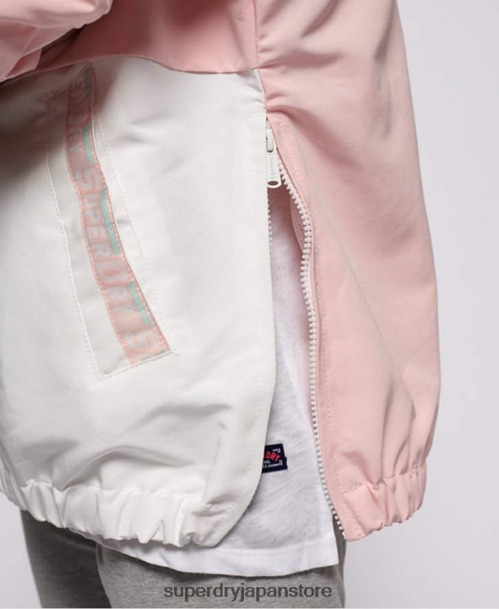 カラーブロックオーバーヘッドジャケット 女性 Superdry 衣類 ピンク 2J62PZ3861