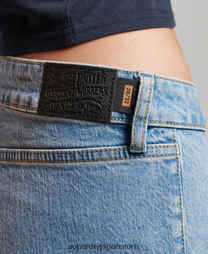 オーガニックコットン ヴィンテージ ローライズ スリム フレア ジーンズ 女性 Superdry 衣類 青 2J62PZ3863