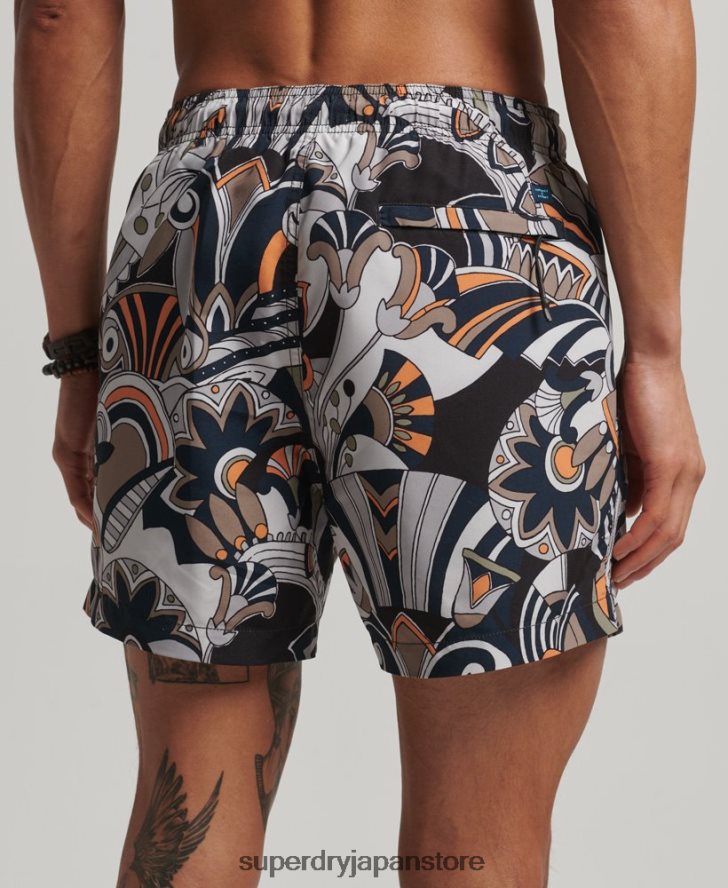 リサイクルスイムショーツ 男性 Superdry 衣類 黒 2J62PZ386