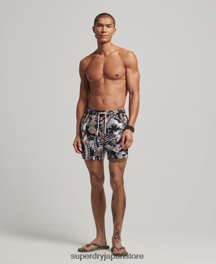 リサイクルスイムショーツ 男性 Superdry 衣類 黒 2J62PZ386