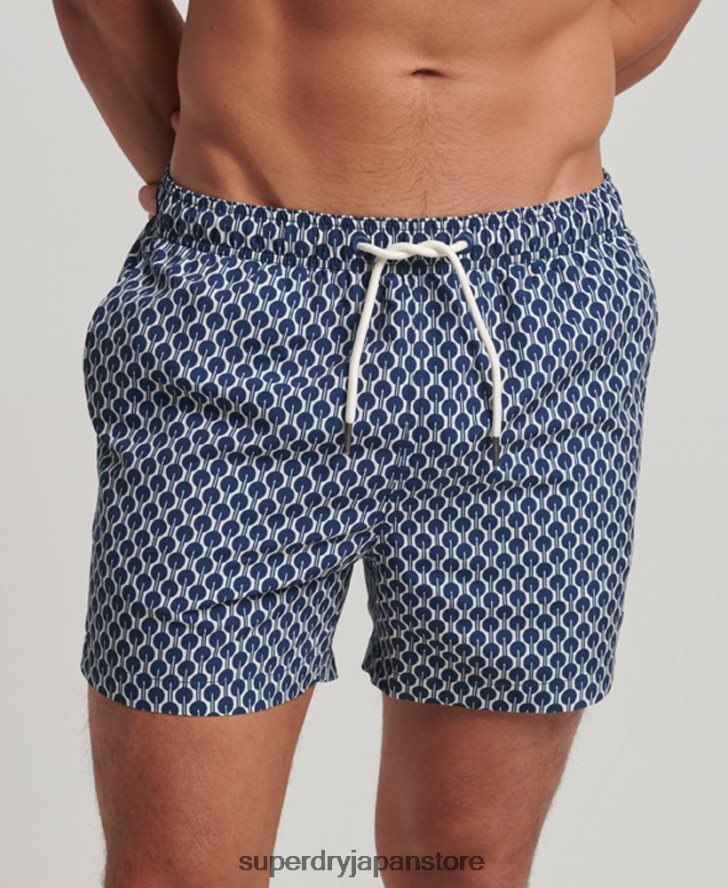 リサイクルスイムショーツ 男性 Superdry 衣類 海軍 2J62PZ387