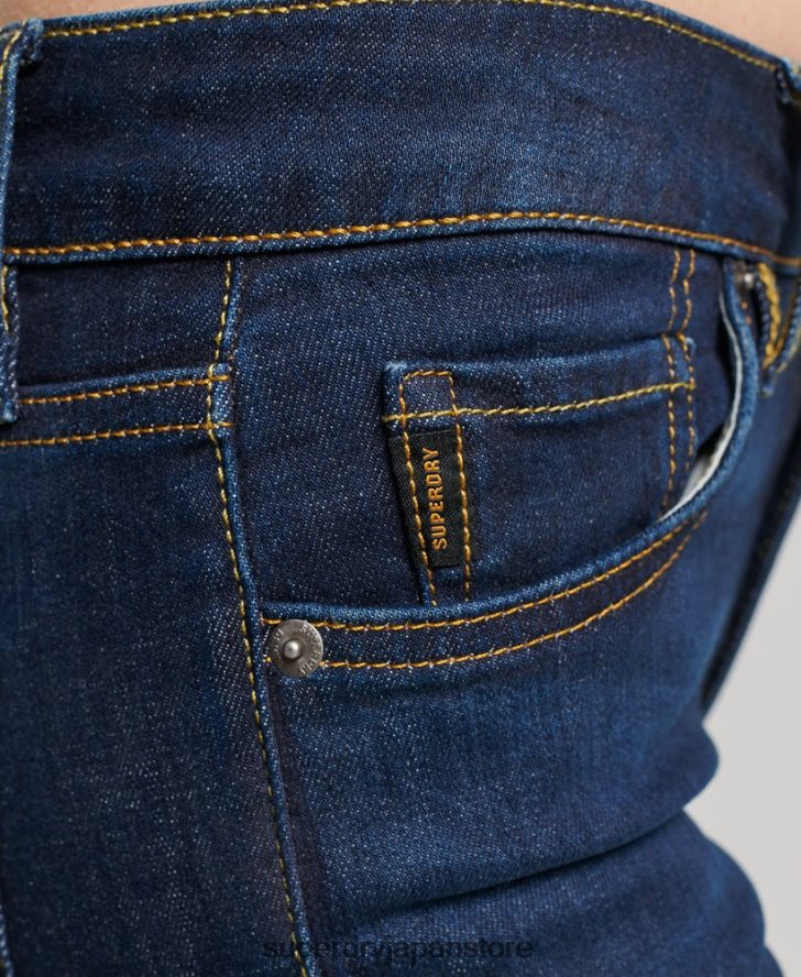 オーガニックコットン ヴィンテージ ミッドライズ スキニー ジーンズ 女性 Superdry 衣類 濃紺 2J62PZ3877