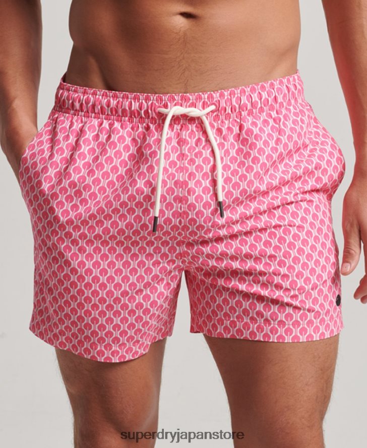 リサイクルスイムショーツ 男性 Superdry 衣類 ピンク 2J62PZ388