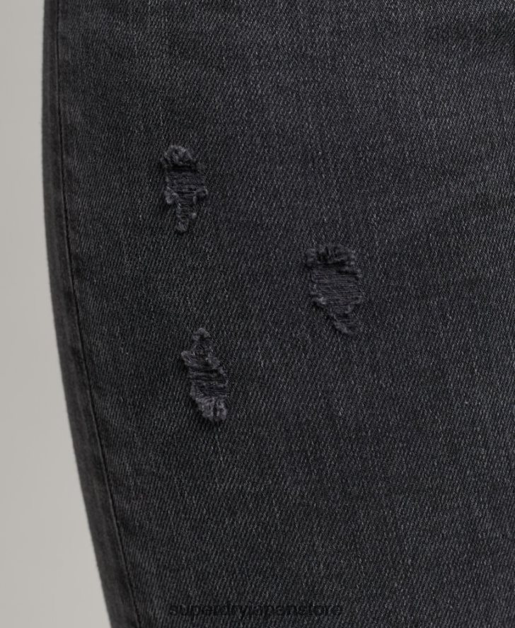 オーガニックコットン ハイライズ スキニーデニム ジーンズ 女性 Superdry 衣類 黒 2J62PZ3889