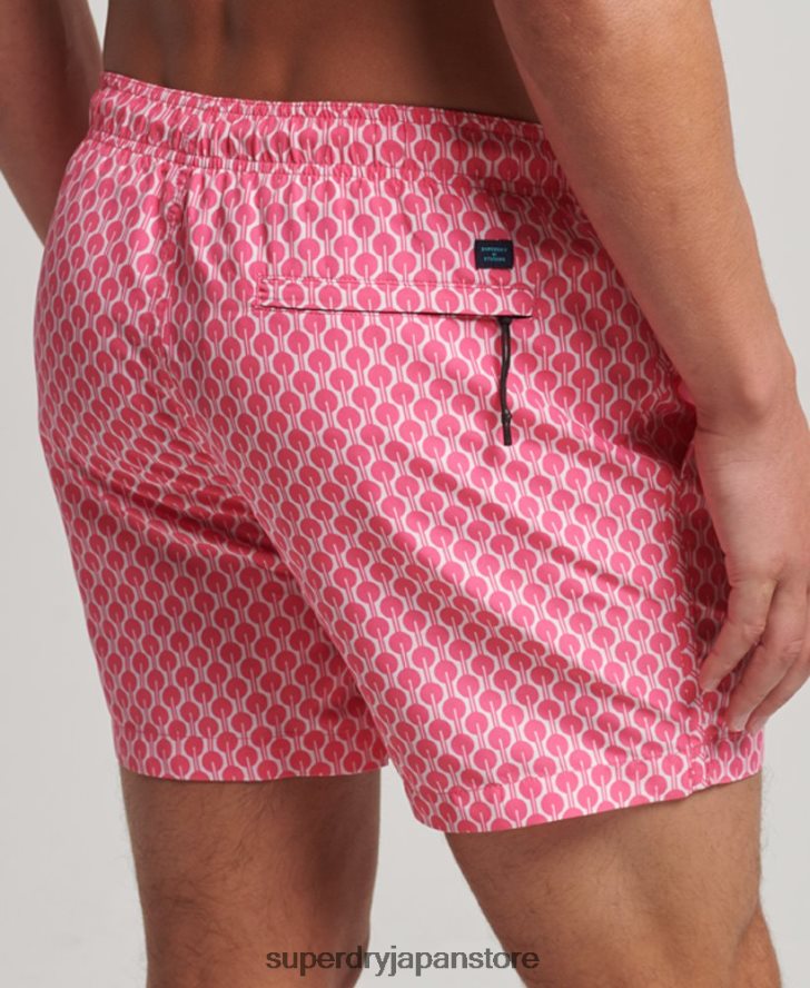 リサイクルスイムショーツ 男性 Superdry 衣類 ピンク 2J62PZ388