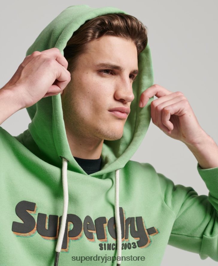 テレインロゴ クラシック パーカー 男性 Superdry 衣類 緑 2J62PZ38
