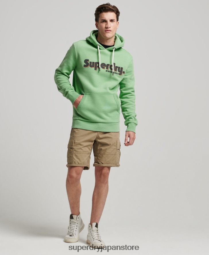 テレインロゴ クラシック パーカー 男性 Superdry 衣類 緑 2J62PZ38