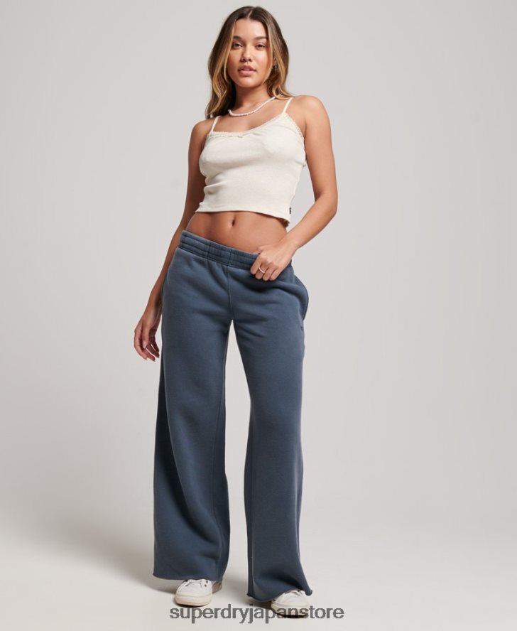 ストレートジョガーパンツを洗う 女性 Superdry 衣類 海軍 2J62PZ3904