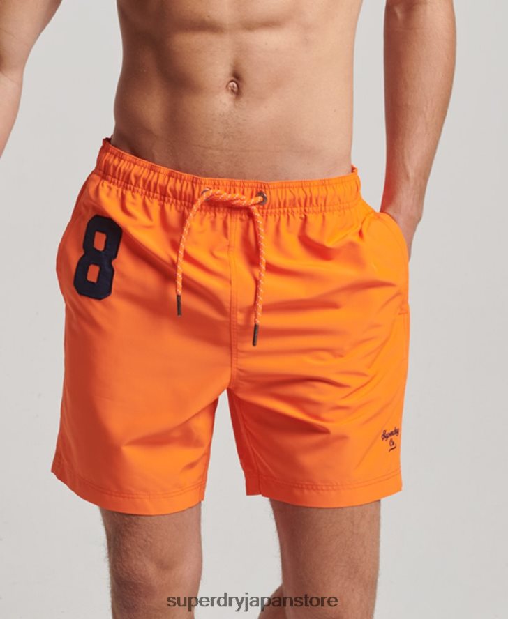 ポロリサイクルスイムショーツ 男性 Superdry 衣類 オレンジ 2J62PZ391