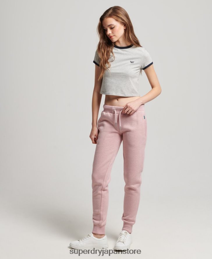 ヴィンテージロゴ刺繍ジョガーパンツ 女性 Superdry 衣類 ピンク 2J62PZ3911