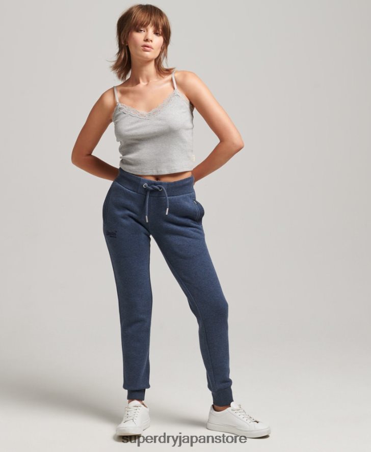 オーガニックコットン エッセンシャルロゴ ジョガー 女性 Superdry 衣類 海軍 2J62PZ3912
