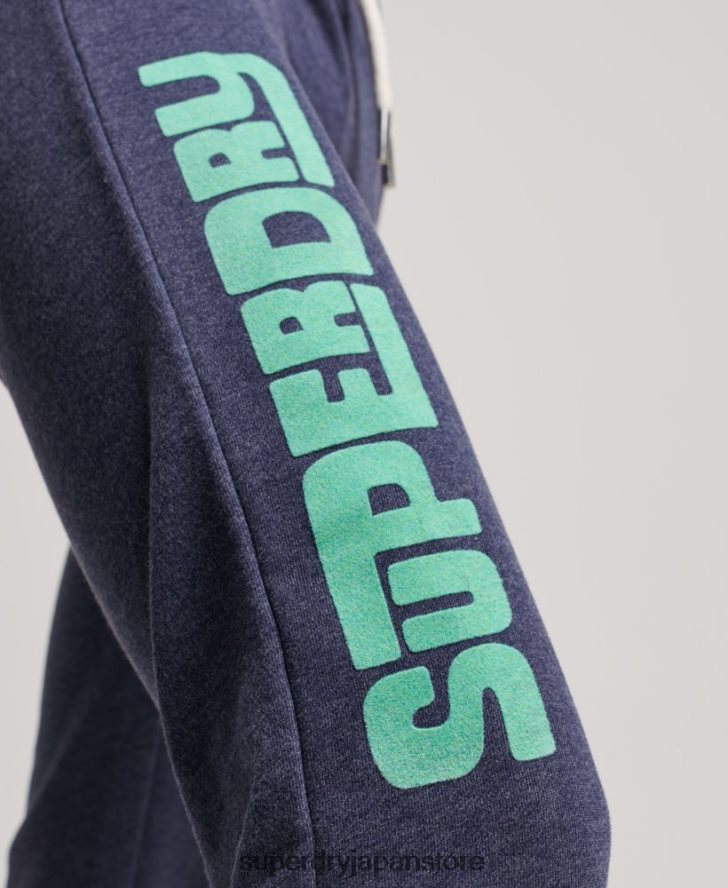 カリ カットアウト アンブラッシュド ジョガーパンツ 女性 Superdry 衣類 海軍 2J62PZ3916