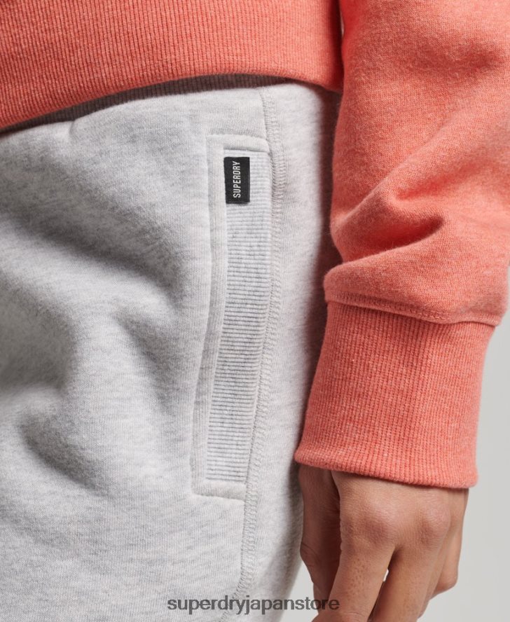 オーガニックコットン ヴィンテージロゴ刺繍ジョガーパンツ 女性 Superdry 衣類 ライトグレー 2J62PZ3924