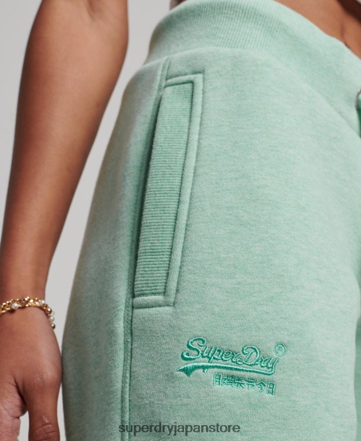 ヴィンテージロゴ刺繍ジョガーパンツ 女性 Superdry 衣類 緑 2J62PZ3925