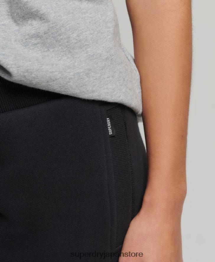 オーガニックコットン ヴィンテージロゴ刺繍ジョガーパンツ 女性 Superdry 衣類 黒 2J62PZ3927